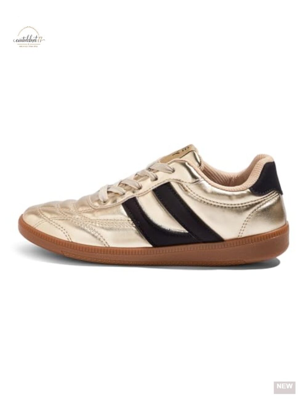 Women's Retro Sneakers Vintage Artificial Leather Gum Sole Lace-Up Shoes